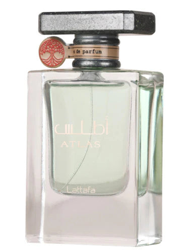 Lattafa Atlas perfume bottle on a white background