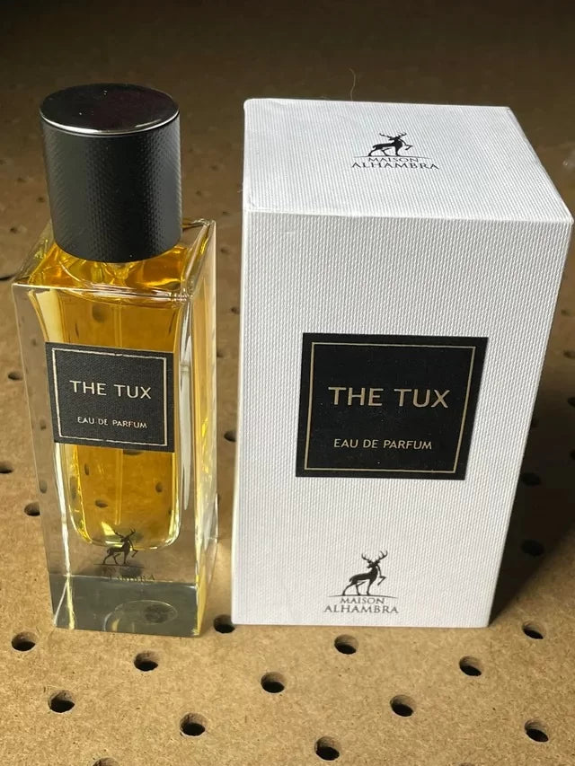 Maison Alhambra Winsome The Tux EDP 90ml – close-up of bottle label and cap detail | MyPerfumes UK